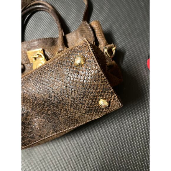 Michael Kors Large Hamilton‎ Crocodile Brown Tote! Rare Purse Bag - Picture 4 of 14